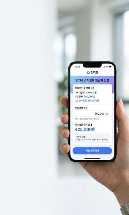 스마트폰을 손에 들고 있는 장면