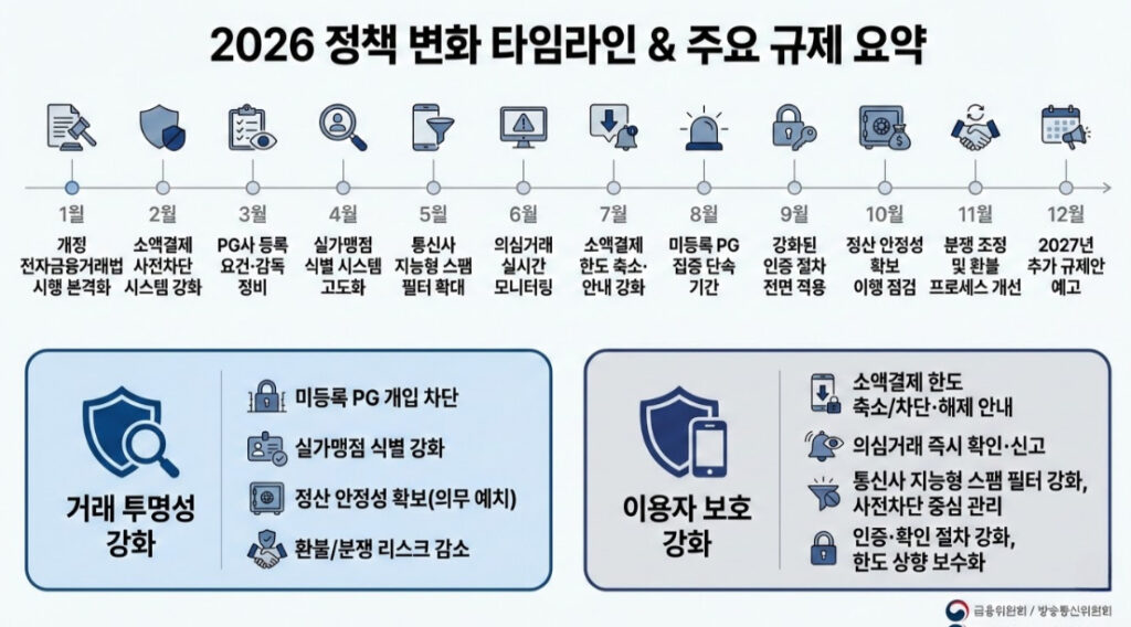 2026년 소액결제 정책 변화 타임라인과 주요 규제 강화 내용 정리