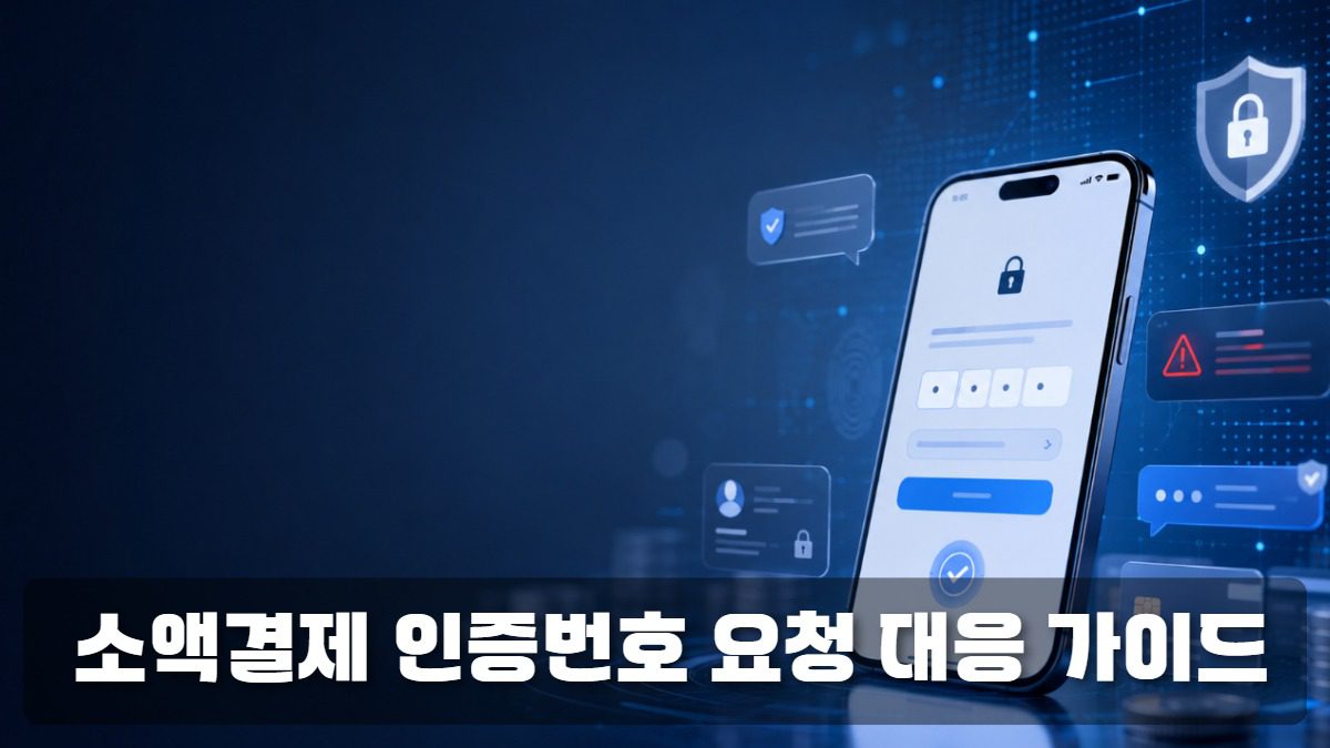 스마트폰 인증번호 입력 화면과 보안 아이콘이 함께 표현된 디지털 금융 보안 이미지